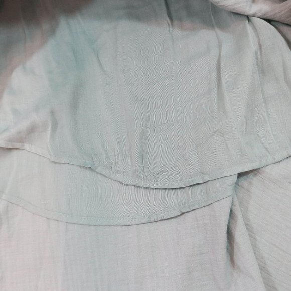 SOFT SURROUNDINGS Size 1X Sea Green Essential Gauze Asymmetric Midi Skirt NWT - Picture 5 of 7